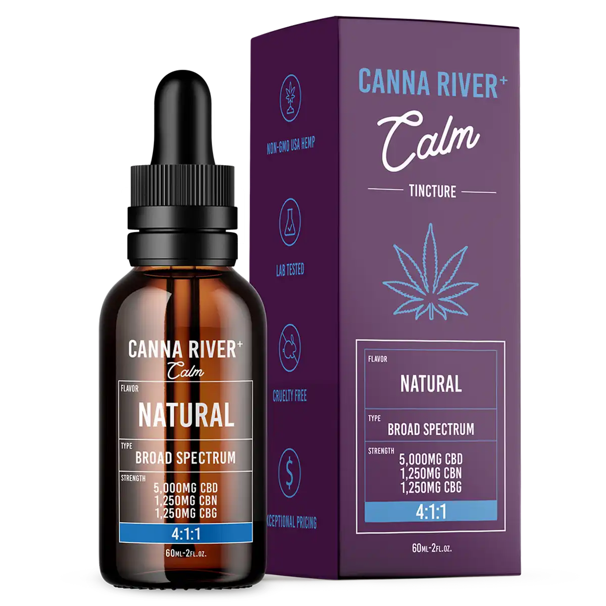 CANNA RIVER BROAD SPECTRUM CALM TINCTURE | 7500MG