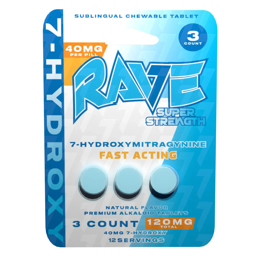 RAVE 7-OH SUPER STRENGTH TABLETS | 3CT (120MG)