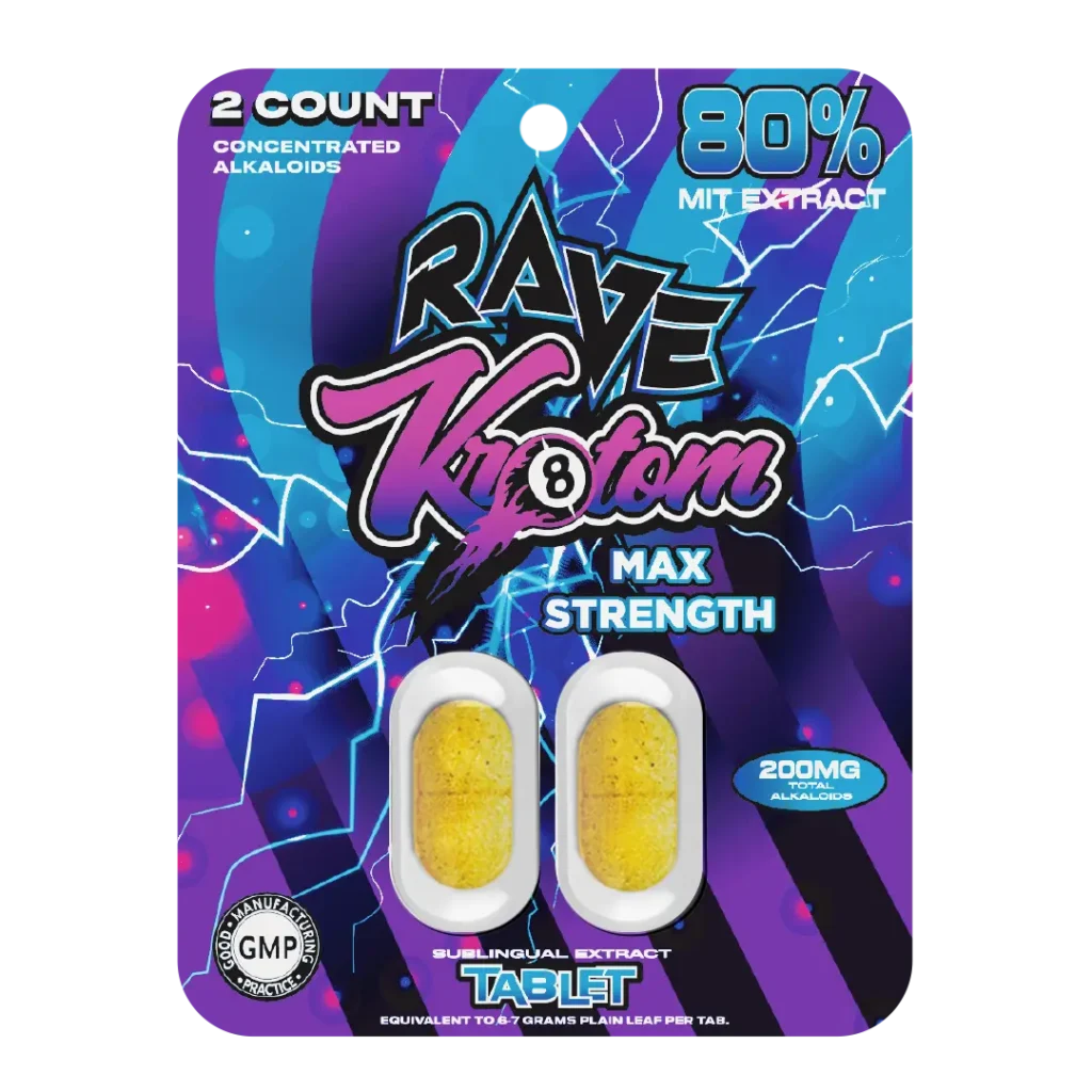 RAVE KRATOM 80% MIT TABLETS | 2CT