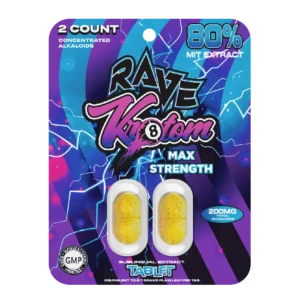 RAVE KRATOM 80% MIT TABLETS | 2CT