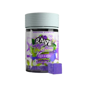 RAVE KRATOM NUMB GUMMIES | 500MG (10CT)