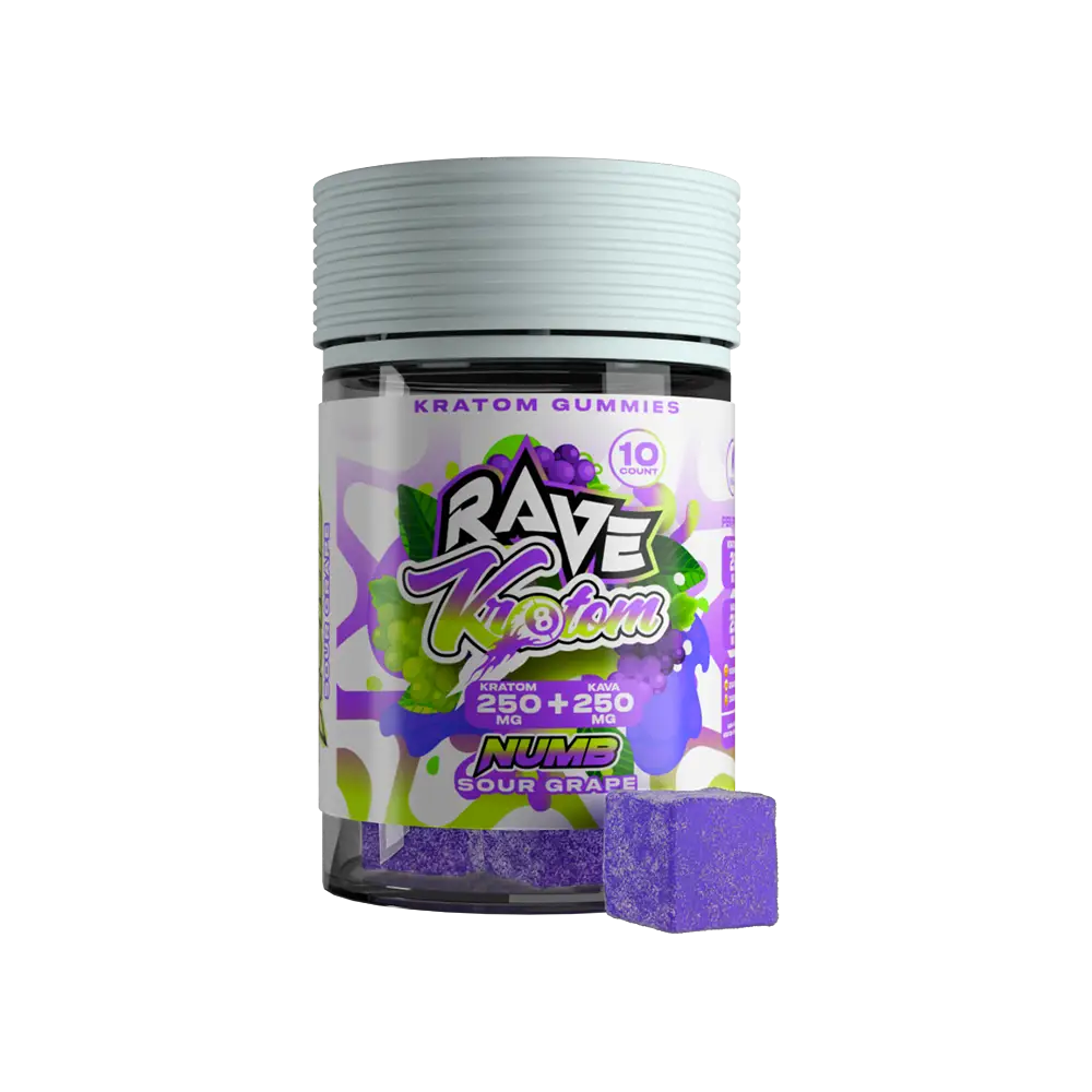 RAVE KRATOM NUMB GUMMIES | 500MG (10CT)