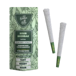 HIDDEN HILLS POWDERED DONUTZ COATED HASHHOLE PRE-ROLLS | (2PK) 4G